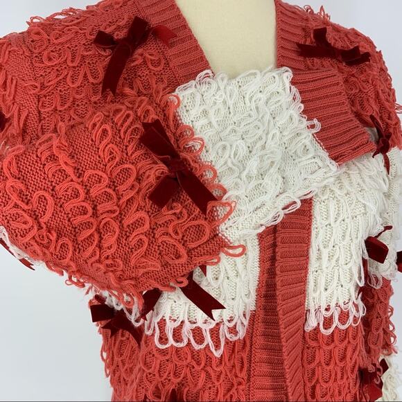 Mighty Fine Pink Bowtie Cardigan Sweater Size XS NWT - Picture 6 of 9